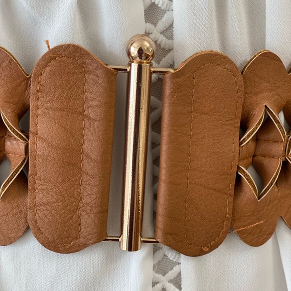 Fashion women’s waist belt leather and elastic, fit up to 38 inches waist size - Picture 2 of 6